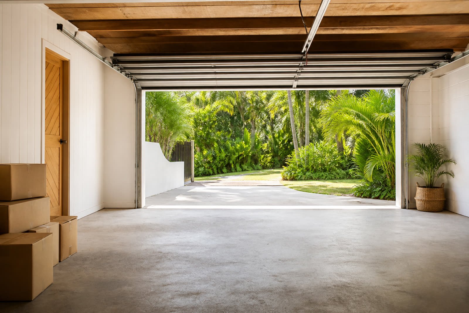 Garage swept clean after a rubbish removal in Murwillumbah